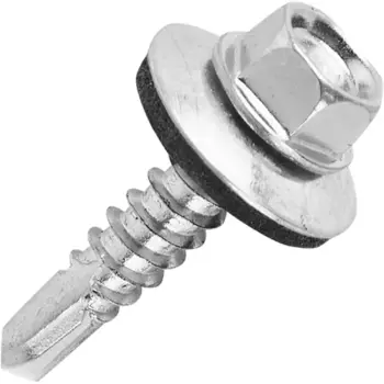 Саморезы кровельные по металлу с пресс-шайбой цинк 5.5x25 1 кг