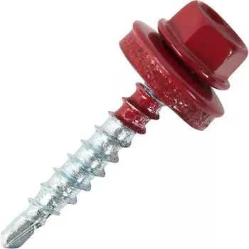 Саморезы кровельные RAL3005 красные 4.8x28 на вес (около 195 шт./кг)