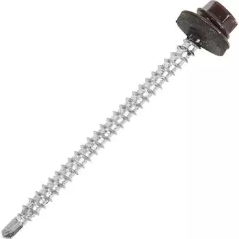 Саморезы кровельные RAL8017 коричневые 4.8x70, 30 шт.