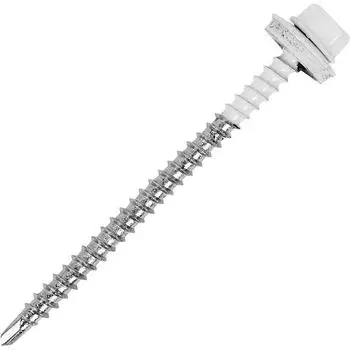 Саморезы кровельные RAL9003 белые 4.8x70, 30 шт.