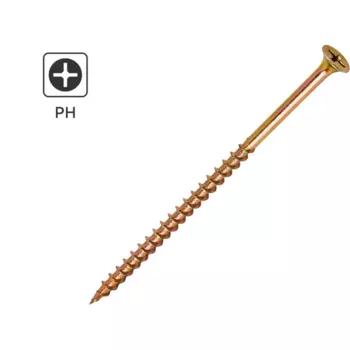 Саморезы по дереву Dilwis потайные острые оцинкованные 4.2x90 мм 1 кг