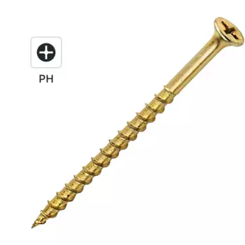 Саморезы по дереву Dilwis потайные острые оцинкованные 4.2x75 мм 1 кг