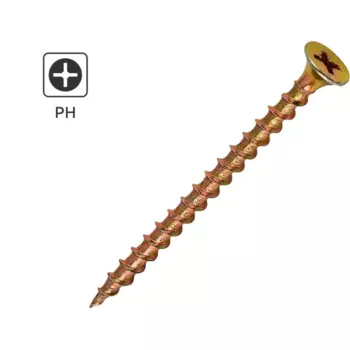 Саморезы по дереву и гипсокартону Standers потайные острые оцинкованные 3.5x55 3 кг