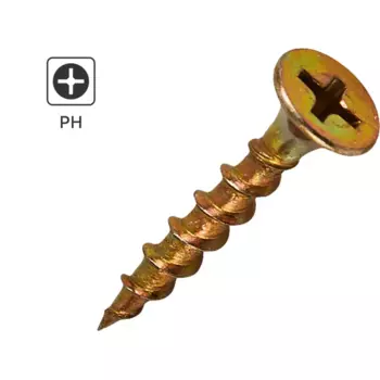 Саморезы по дереву и гипсокартону Standers потайные острые оцинкованные 3.5x25 1 кг