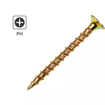 Саморезы по дереву и гипсокартону Standers потайные острые оцинкованные 3.5x41 3 кг