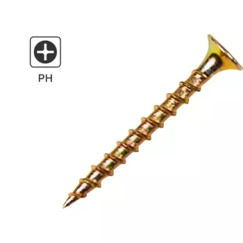 Саморезы по дереву и гипсокартону Standers потайные острые оцинкованные 3.5x41 1 кг