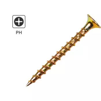 Саморезы по дереву и гипсокартону Standers потайные острые оцинкованные 3.5x45 1 кг