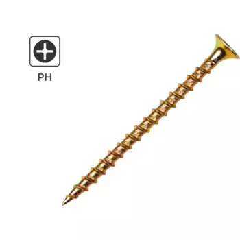 Саморезы по дереву и гипсокартону Standers потайные острые оцинкованные 3.5x55 1 кг