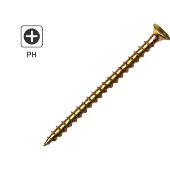 Саморезы по дереву и гипсокартону Standers потайные острые оцинкованные 4.2x65 1 кг