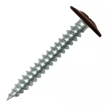 Саморезы по металлу оцинкованные с пресс-шайбой 4.2x32 мм 500 шт. цвет коричневый