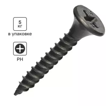 Саморезы по металлу потайные острые фосфатированные 3.5x25 5 кг