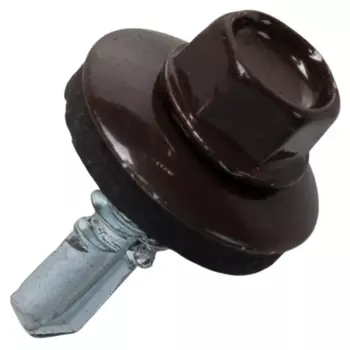 Саморезы кровельные по металлу Dilwis с пресс-шайбой со сверлом 5.5x19 мм RAL 8017 100 шт.