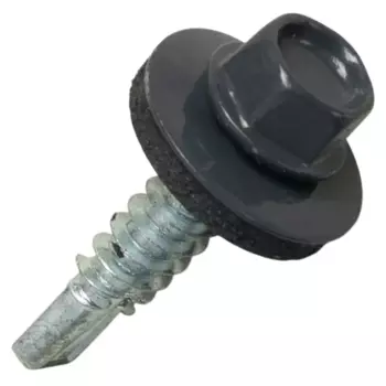 Саморезы кровельные по металлу Dilwis с пресс-шайбой со сверлом RAL 8017 5.5x25 мм 90 шт.