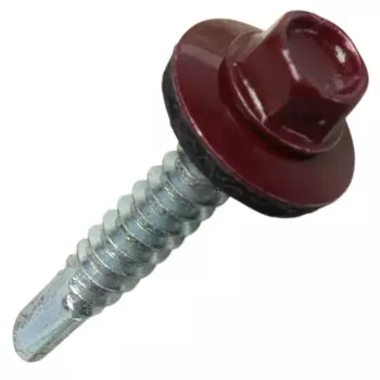 Саморезы кровельные по металлу Dilwis с пресс-шайбой со сверлом 5.5x32 мм RAL 3005 80 шт.