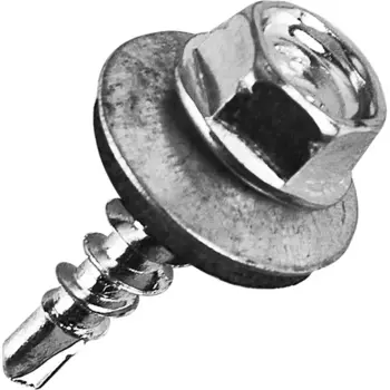 Саморезы кровельные по дереву с пресс-шайбой 5.5x19 10 шт.