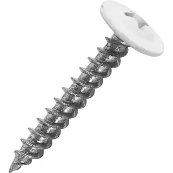 Саморезы по металлу с пресс-шайбой острые оцинкованные RAL 9003 4.2x32 160 шт.