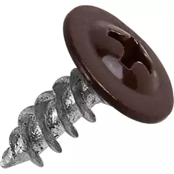 Саморезы по металлу с пресс-шайбой острые оцинкованные RAL 8017 4.2x13 320 шт.