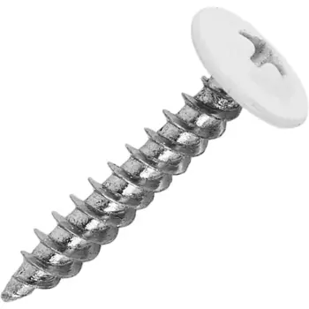 Саморезы по металлу с пресс-шайбой острые оцинкованные RAL 9003 4.2x25 20 шт.