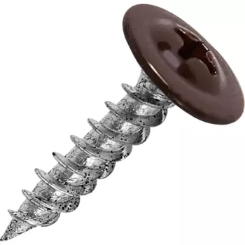 Саморезы по металлу с пресс-шайбой острые оцинкованные RAL 8017 4.2x19 240 шт.