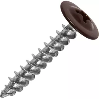 Саморезы по металлу с пресс-шайбой острые оцинкованные RAL 8017 4.2x25 200 шт.