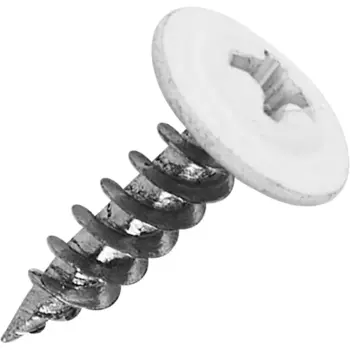 Саморезы по металлу с пресс-шайбой острые оцинкованные RAL 9003 4.2x16 28 шт.