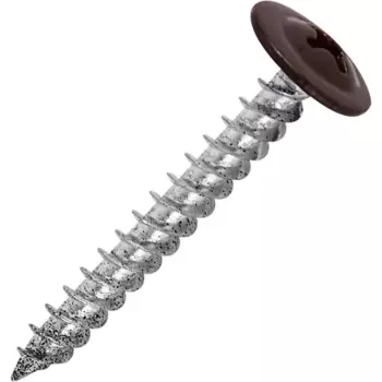 Саморезы по металлу с пресс-шайбой острые оцинкованные RAL 8017 4.2x32 16 шт.