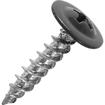 Саморезы по металлу с пресс-шайбой острые оцинкованные RAL 7024 4.2x19 240 шт.