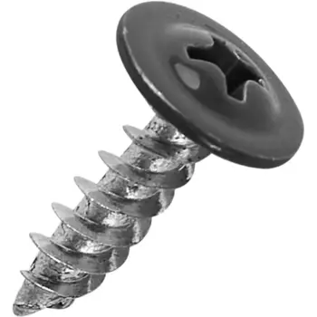 Саморезы по металлу с пресс-шайбой острые оцинкованные RAL 7024 4.2x16 28 шт.