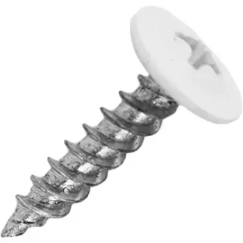 Саморезы по металлу с пресс-шайбой острые оцинкованные RAL 9003 4.2x19 24 шт.