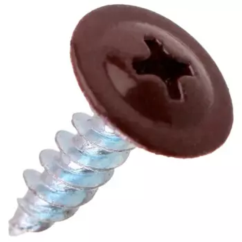 Саморезы по металлу с пресс-шайбой острые оцинкованные RAL 8017 4.2x16 280 шт.