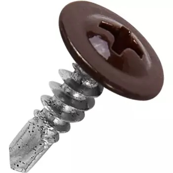 Саморезы по металлу с пресс-шайбой со сверлом оцинкованные RAL 8017 4.2x13 320 шт.