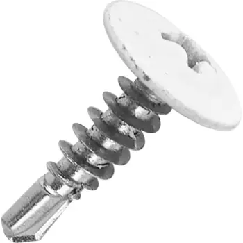 Саморезы по металлу с пресс-шайбой со сверлом оцинкованные RAL 9003 4.2x16 280 шт.