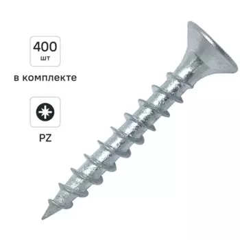 Саморезы универсальные Dilwis потайные острые оцинкованные 4x25 мм 400 шт.