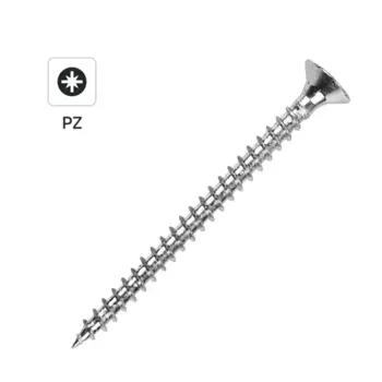 Саморезы универсальные Dilwis потайные острые оцинкованные 5x60 мм 1 кг