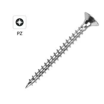 Саморезы универсальные Dilwis потайные острые оцинкованные 5x50 мм 1 кг