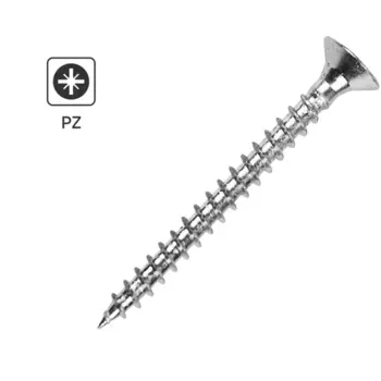 Саморезы универсальные Standers потайные острые оцинкованные 5x50 1 кг