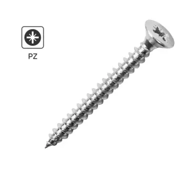 Саморезы универсальные Standers потайные острые оцинкованные 6x60 1 кг