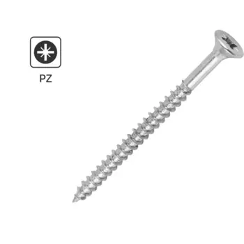 Саморезы универсальные Standers потайные острые оцинкованные 6x80 1 кг