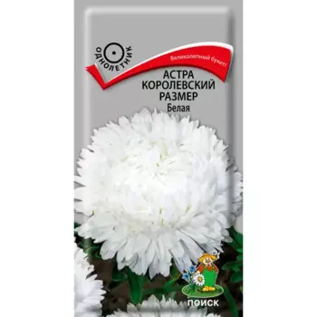 Семена цветов Поиск астра Королевский размер белый