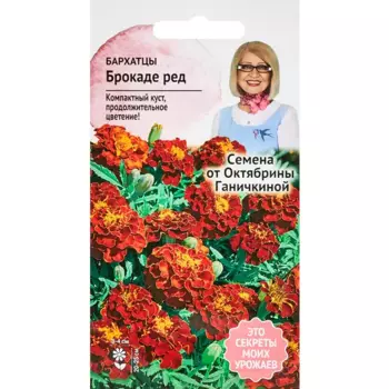 Семена цветов Семена от Октябрины Ганичкиной бархатцы Брокаде Ред