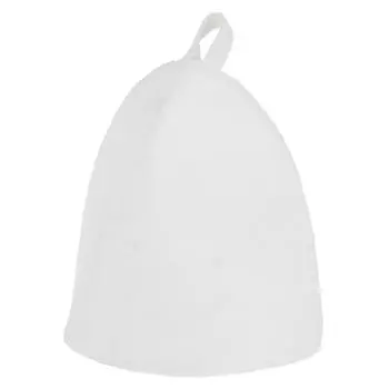 Шапка банная войлок цвет белый