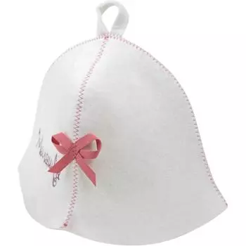 Шапка банная «Милашка», фетр, цвет белый