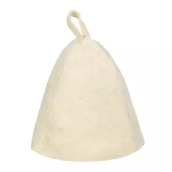 Шапка для бани Банные Штучки Hot Pot войлок цвет белый