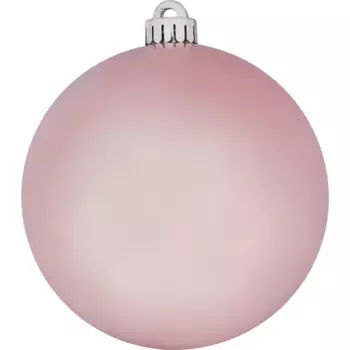 Шар ёлочный 14 см пластик розовый