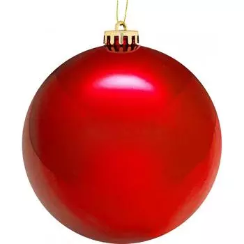 Шар ёлочный, 6 см, пластик, цвет красный