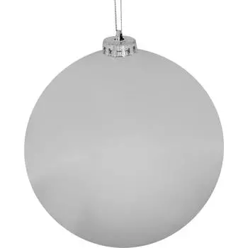 Шар ёлочный, 6 см, пластик, цвет серебро