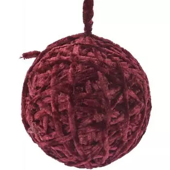 Шар ёлочный, 8 см, цвет бордовый