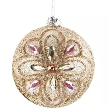 Шар ёлочный, 8 см, цвет золото