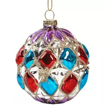 Шар ёлочный, 8 см, стекло