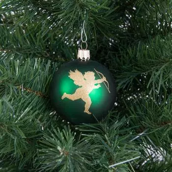 Шар ёлочный «Амур зеленый» 6.5 см